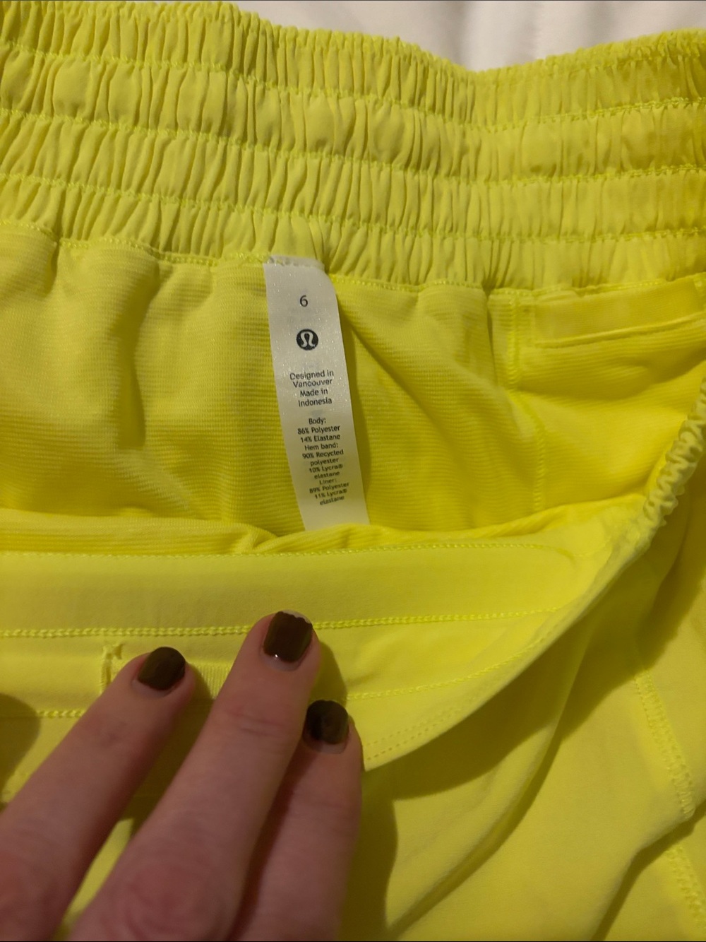 lululemon athletica Women's Neon Yellow Athletic Shorts
